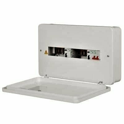 Schneider EZ9ER4R4MRE Easy9+ 4 + 4 Dual 63A RCD Metal Clad Consumer Unit