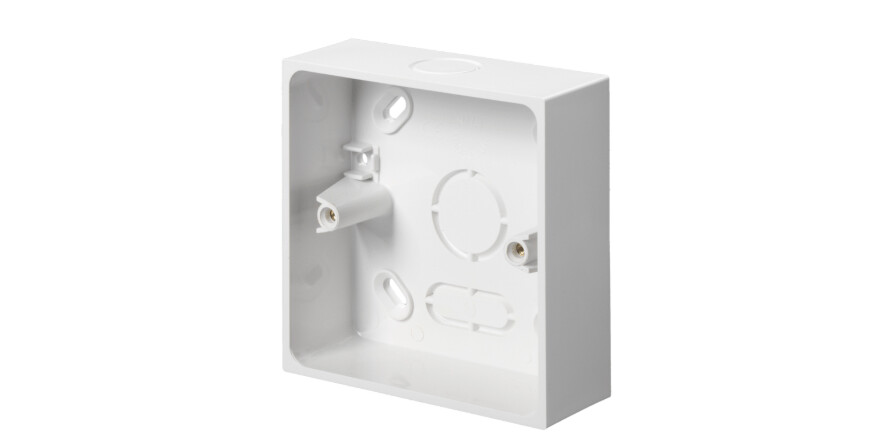 KBU321W Schneider Mita - surface mounting box - 1 gang - 32 mm - square corner - knock-out