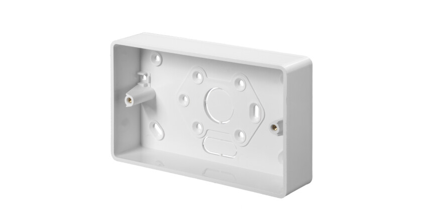 PBR322W Schneider Mita - surface mounting box - 2 gangs - 32 mm - round corner - plain