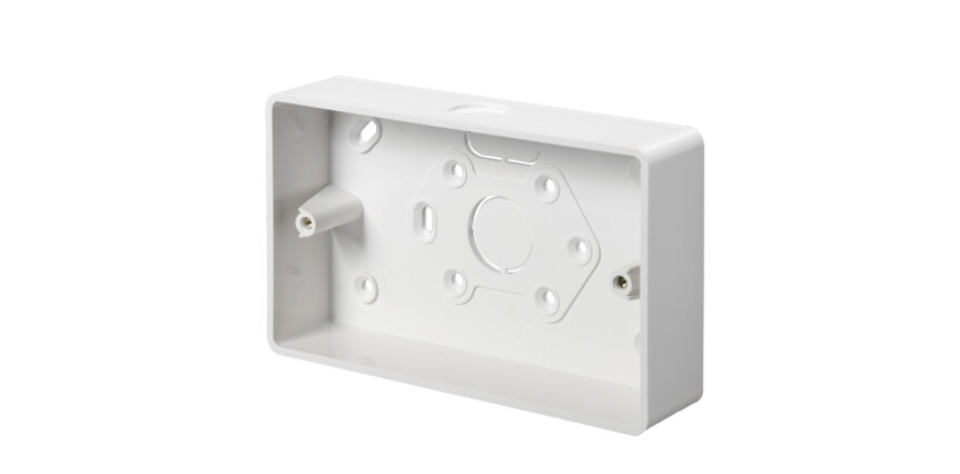 KBR322W Cutterwell Mita - surface mounting box - 2 gangs - 32 mm - round corner - knock-out
