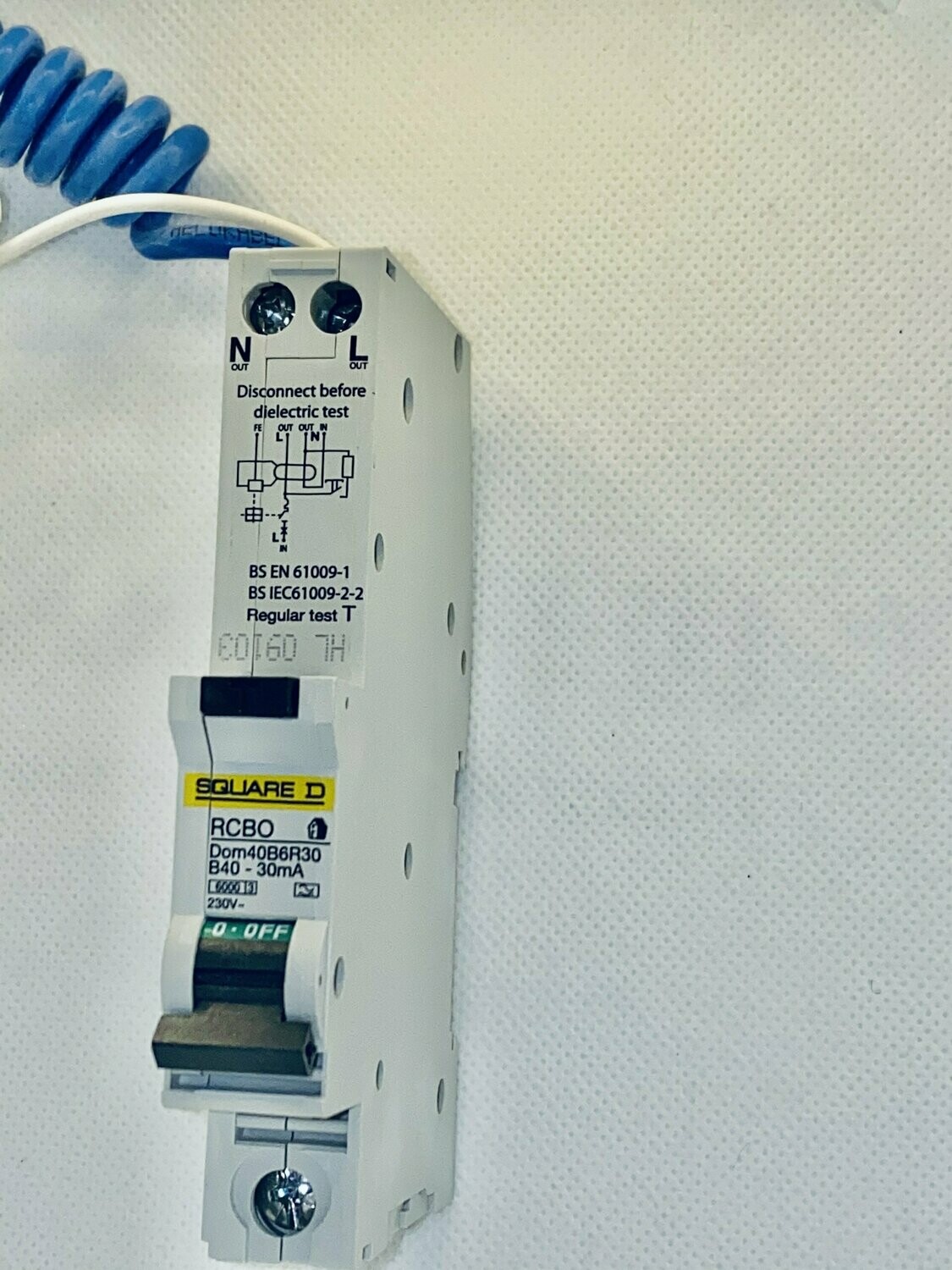 Square D DOM40B6R30 40amp RCBO