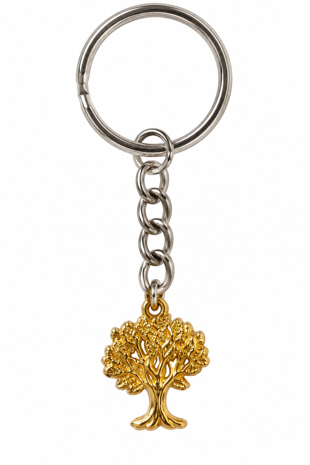 Gold Tree of Life Charm Keychain