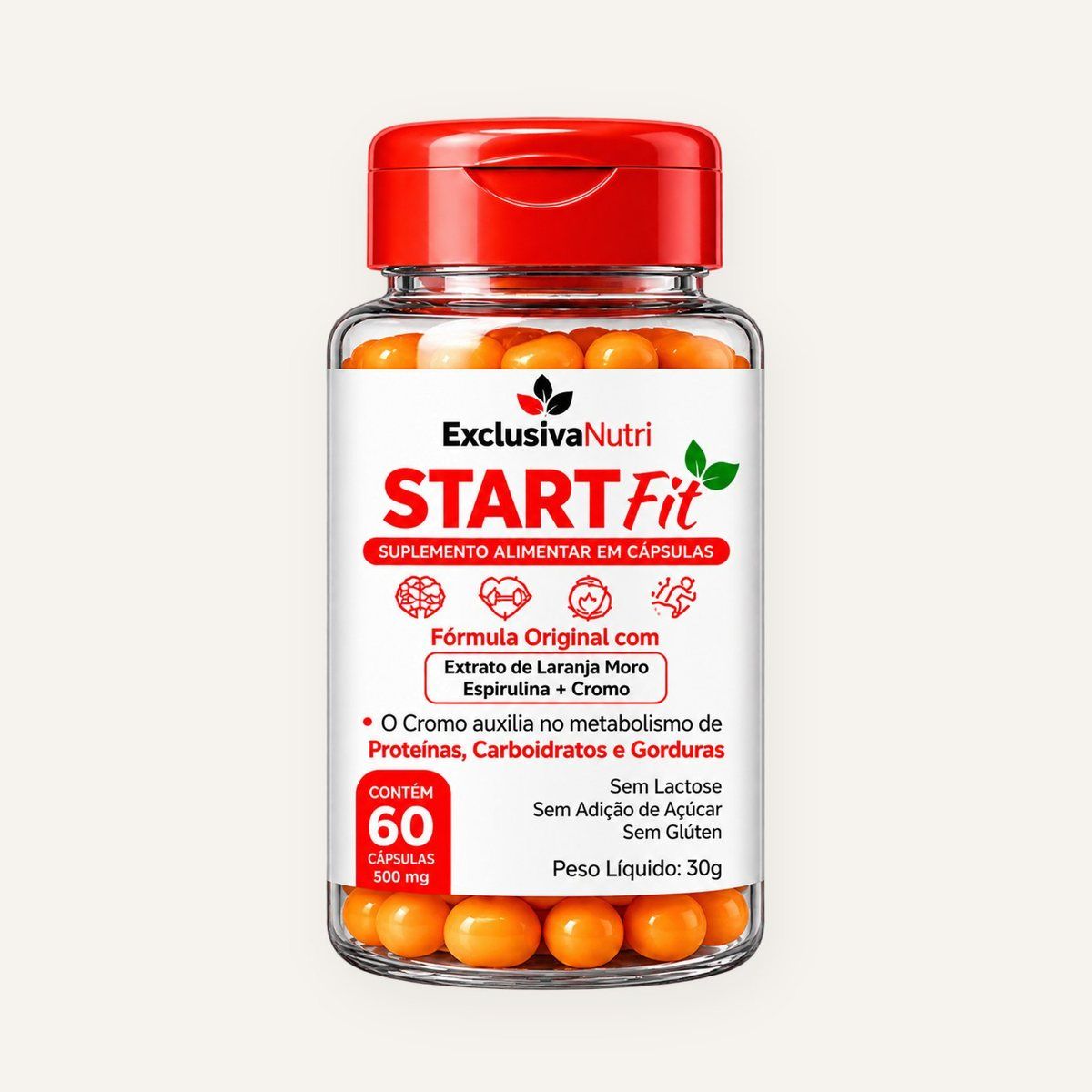 Start Fit Capsules · Moro Orange, Spirulina &amp; Chromium · 60 Capsules