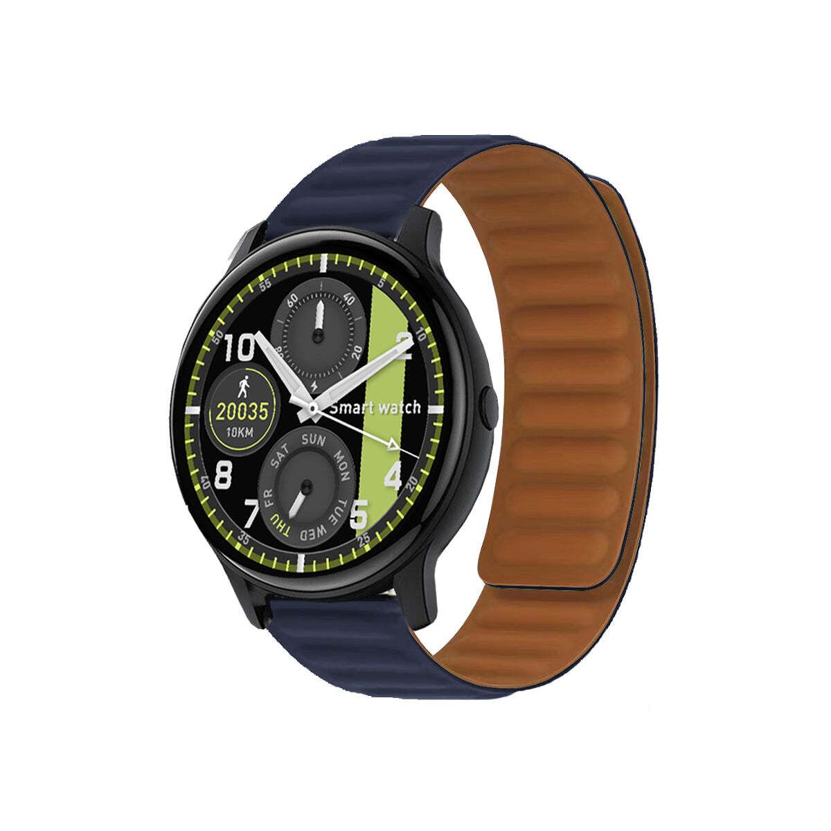 Color: Round - Midnight Blue - SmartPRO Smartwatch With Magnetic Belt And Activity Tracker
