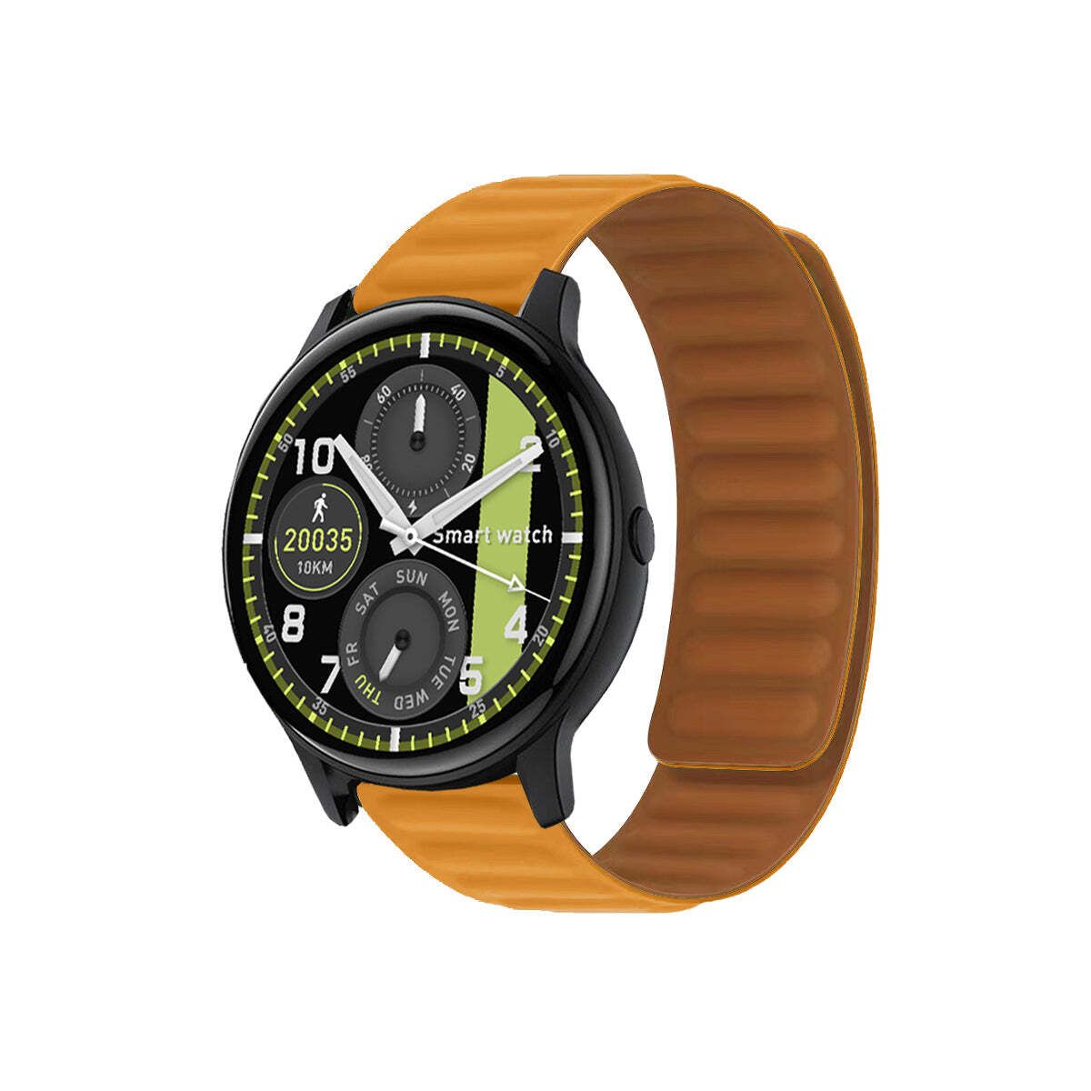 Color: Round - Orange - SmartPRO Smartwatch With Magnetic Belt And Activity Tracker