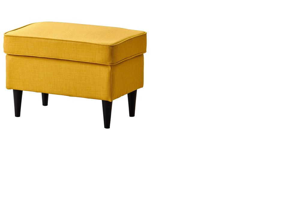 STRANDMON  footstool, skiftebo yellow
