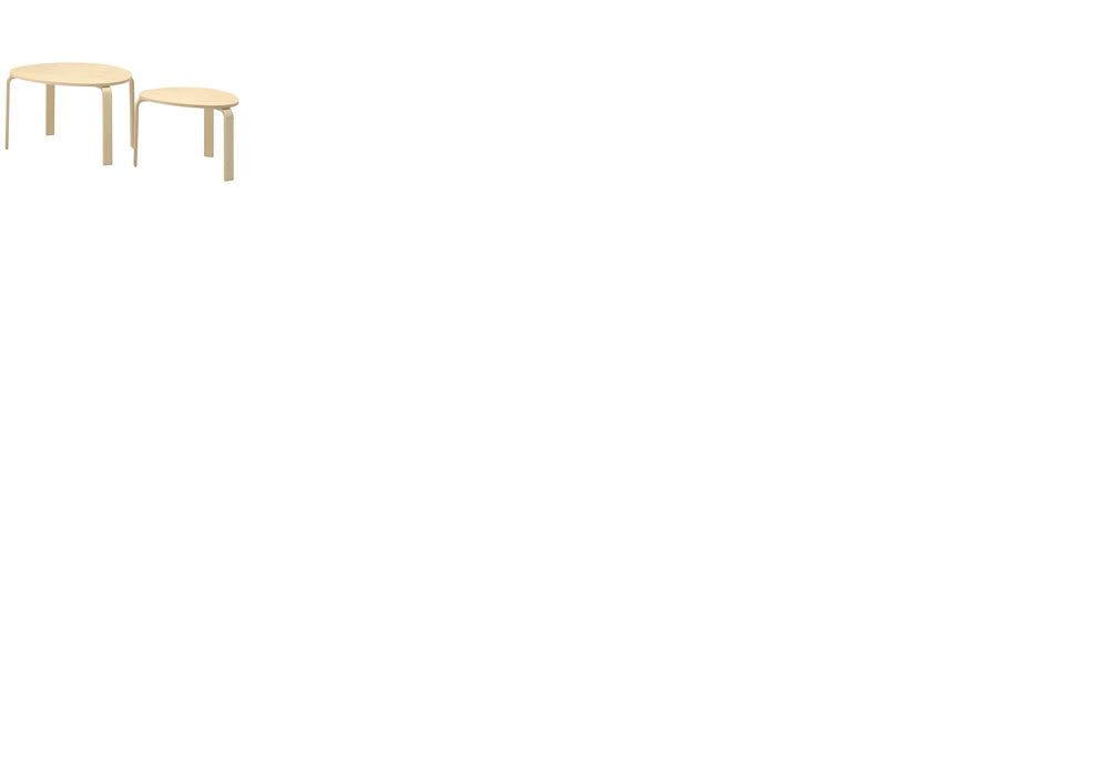 SVALSTA  nest of tables, birch veneer