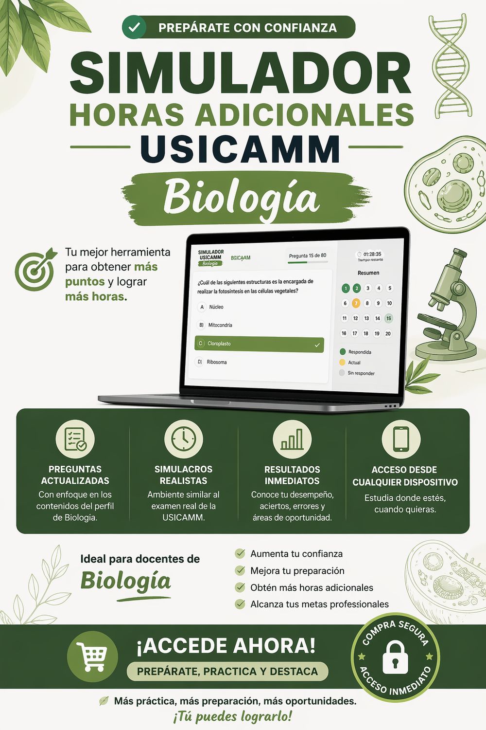 Simulador USICAMM — Horas Adicionales -- Biología