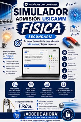 Simulador USICAMM 2026 — Admisión Física (Secundaria)