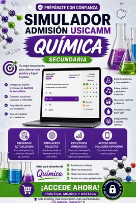 Simulador USICAMM 2026 — Admisión Química (Secundaria)