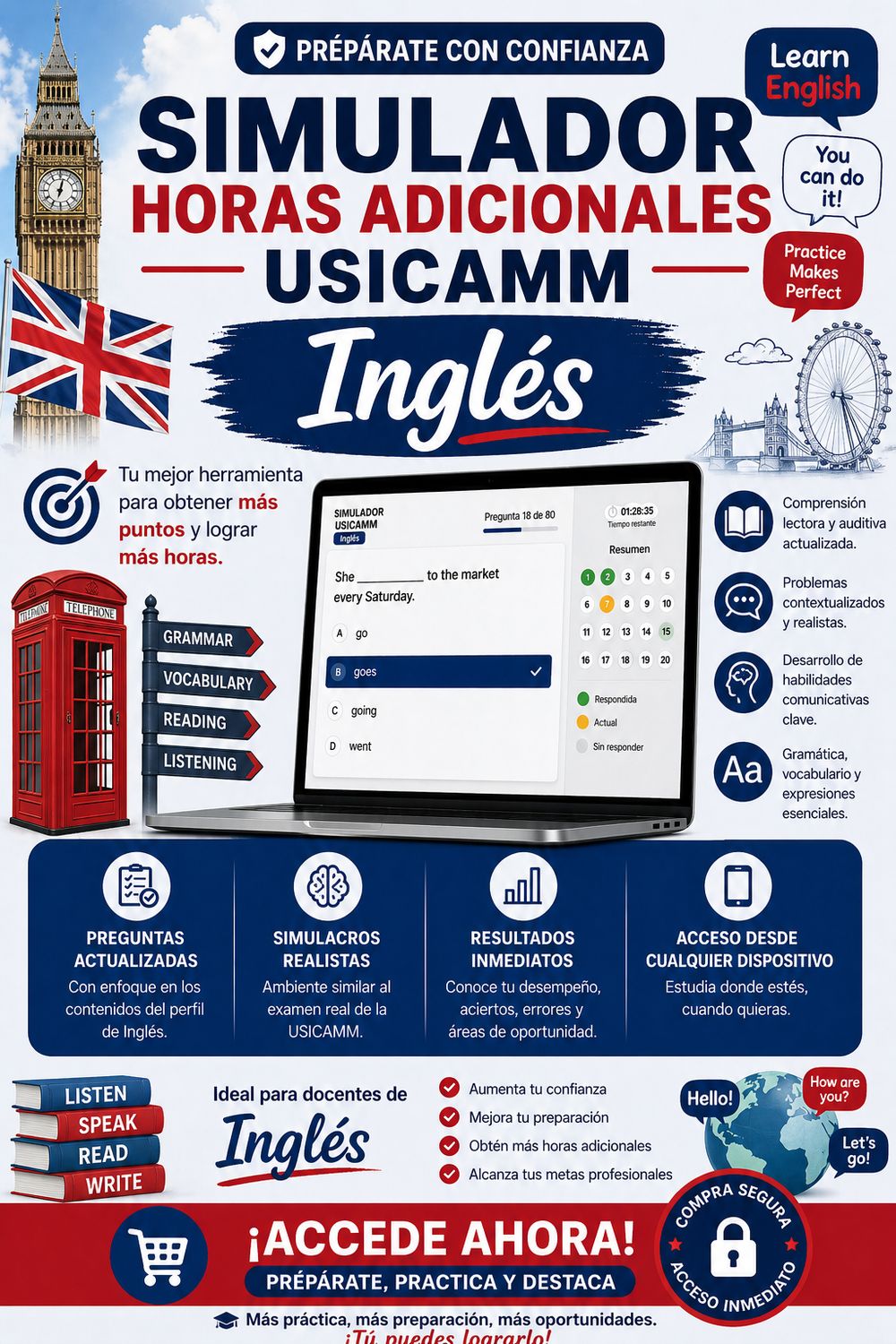 Simulador USICAMM - Horas Adicionales - Inglés
