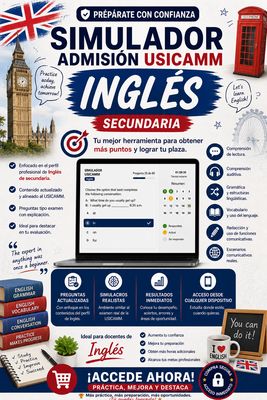 Simulador USICAMM 2026 — Admisión Inglés (Secundaria)