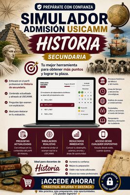 Simulador USICAMM 2026 — Admisión Historia (Secundaria)