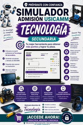 Simulador USICAMM 2026 — Admisión Tecnología (Secundaria)