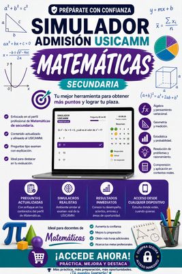 Simulador USICAMM 2026 — Admisión Matemáticas (Secundaria)