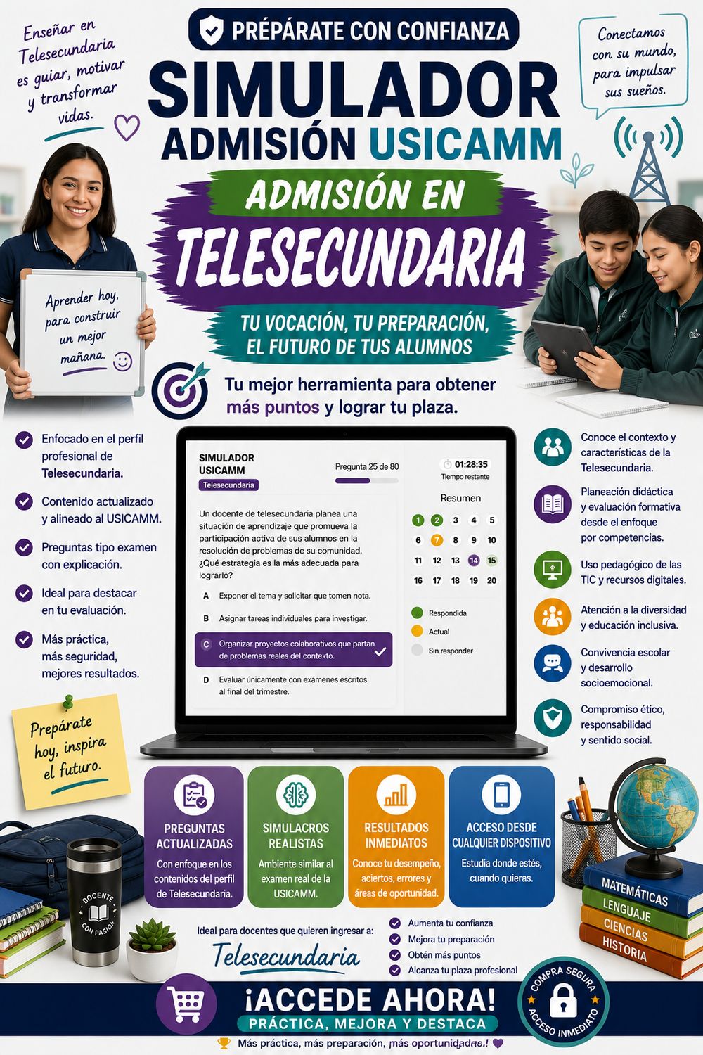 Simulador USICAMM - Admisión- Telesecundaria