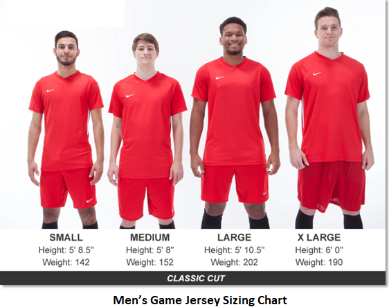 mens medium jersey sizes
