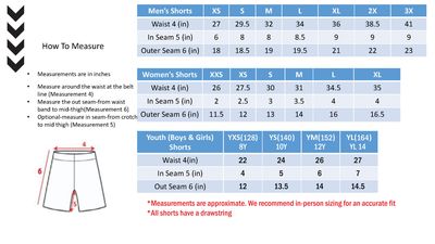 Size Chart: Hummel Game Shorts Size Chart: Hummel Game Shorts