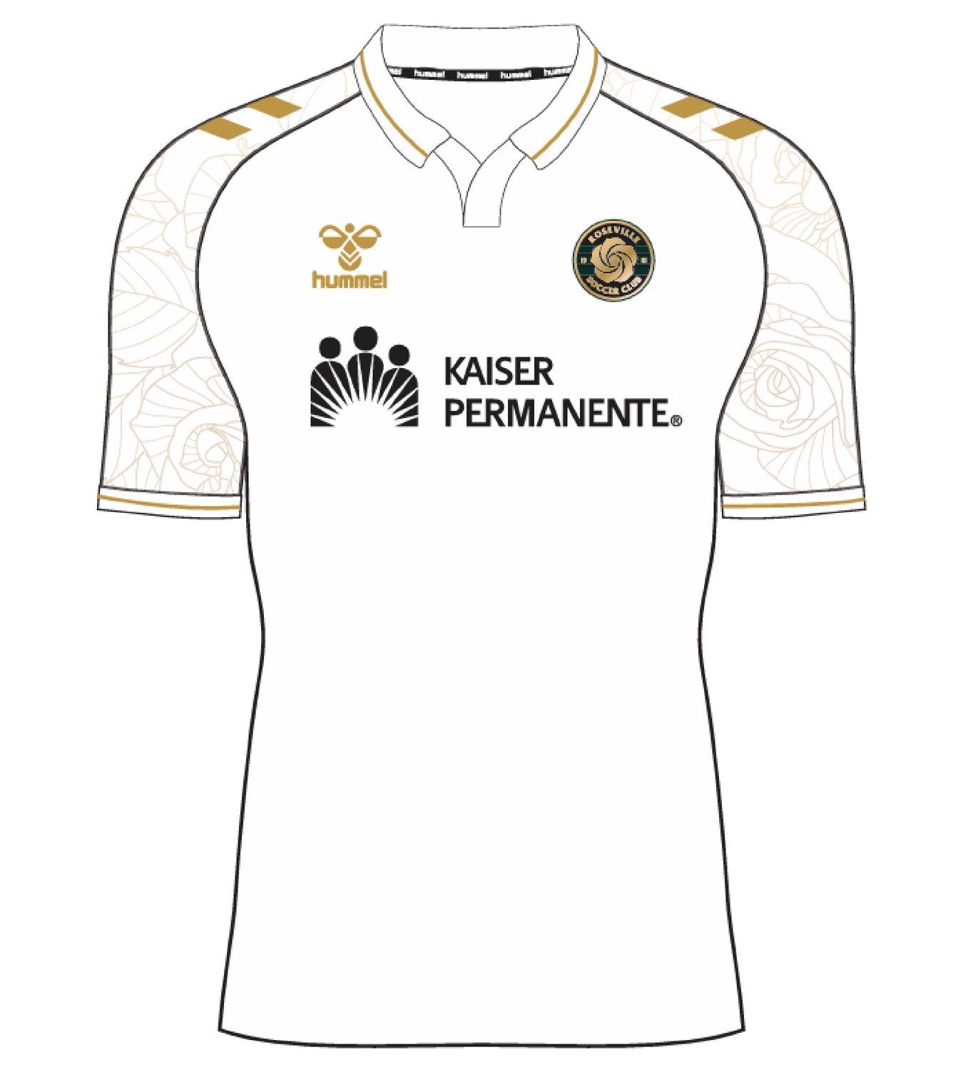 RYSC Comp. Boys White Custom Game Jersey with Collar RYSC Comp. Boys White Custom Game Jersey with Collar