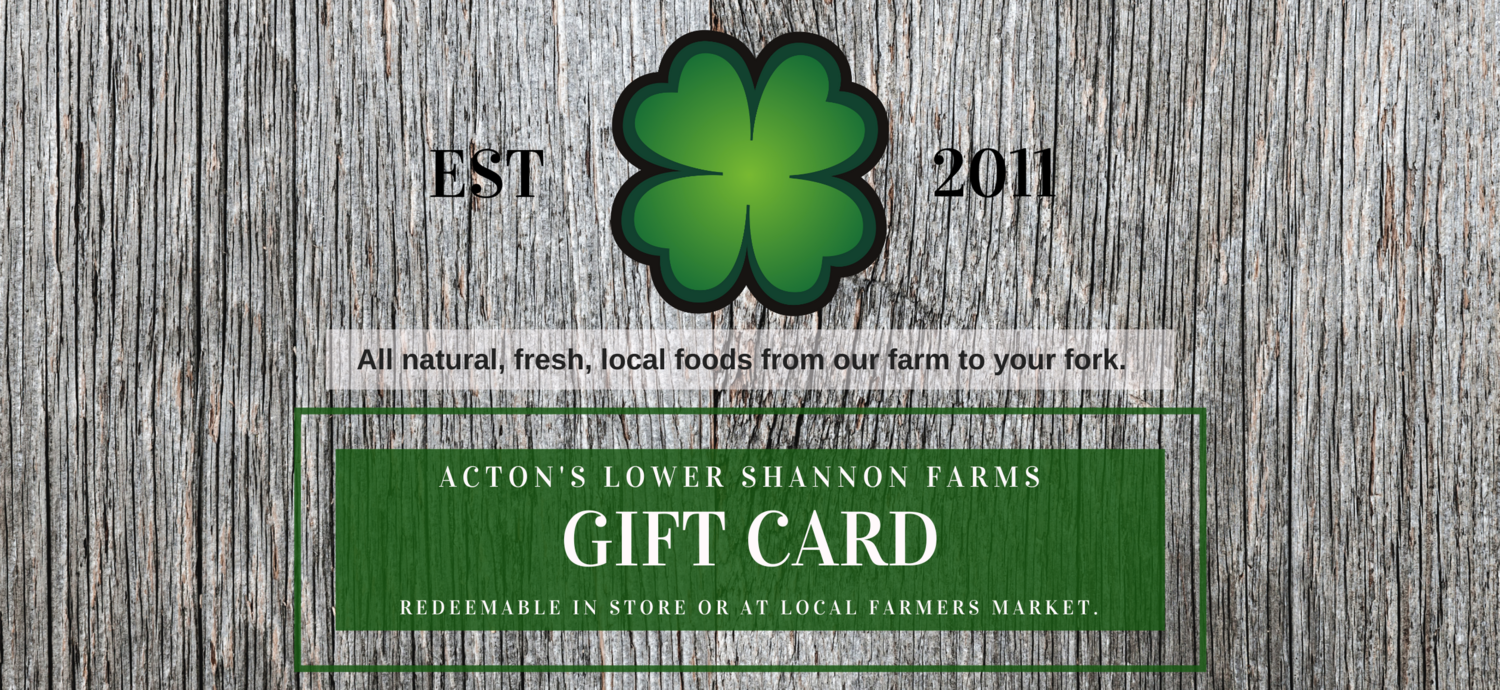 Online Gift Card (25, $50, $100, $150, $200, $250 - for use online only)
