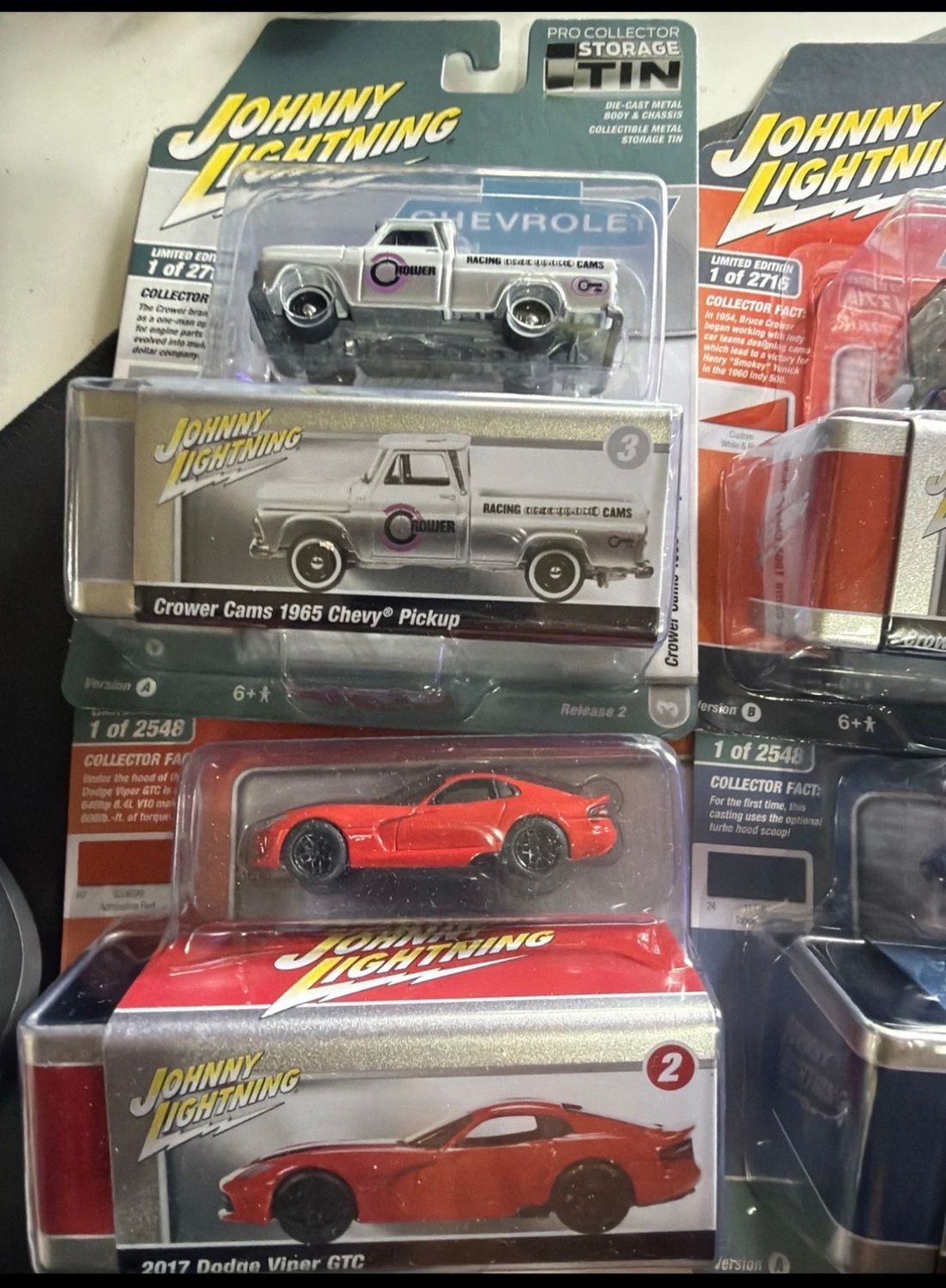 Full Box Of 6 Johnny Lightning Limited Edition Die Cast Cars