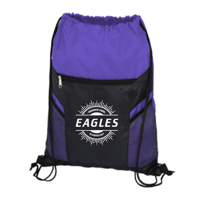 Drawstring Backpack - Purple