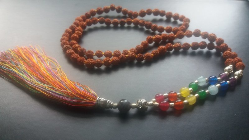 Rudraksha 7 Chakra Mala necklace Rudraksha 7 Chakra Mala necklace