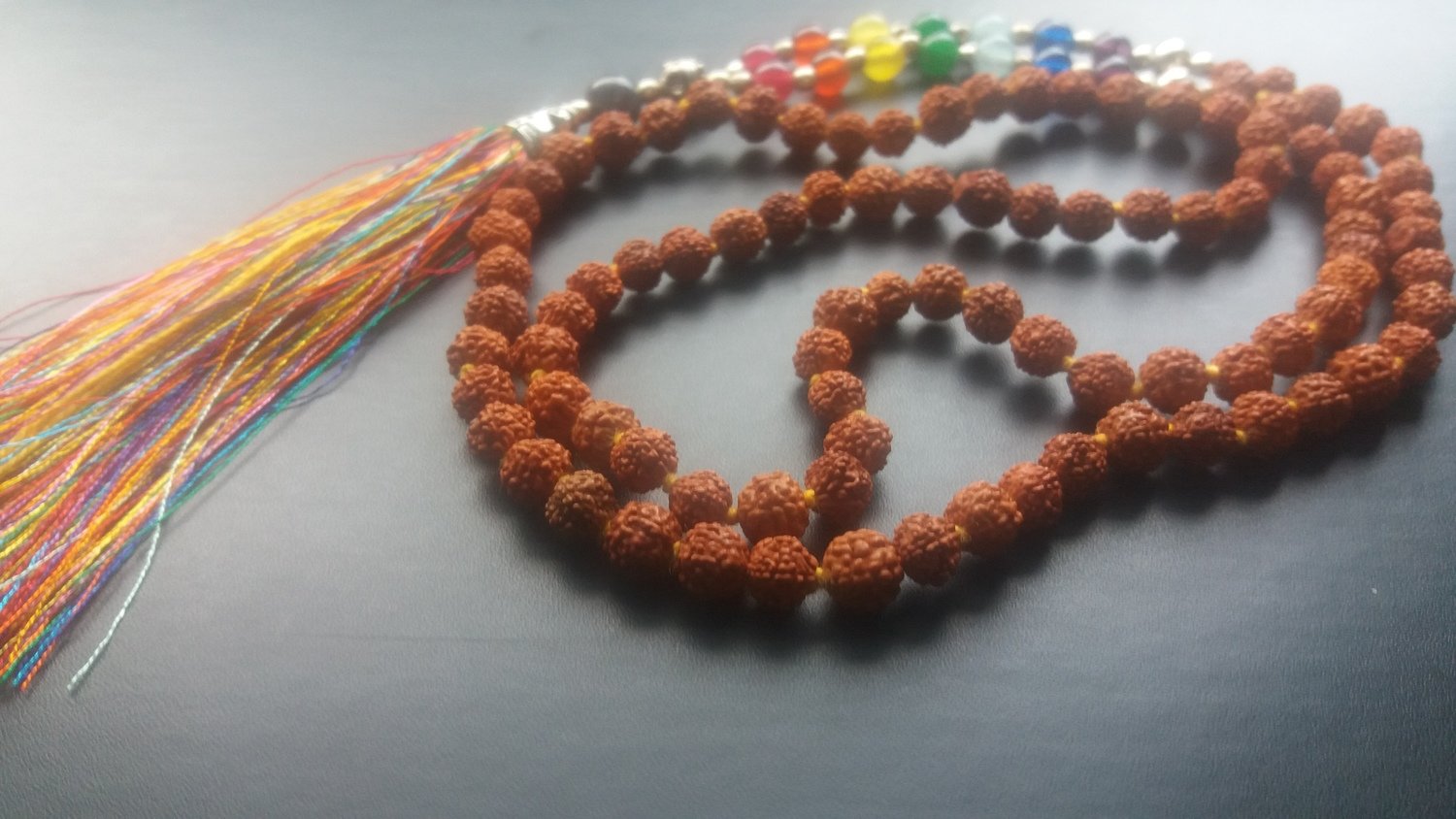 Rudraksha 7 Chakra Mala necklace