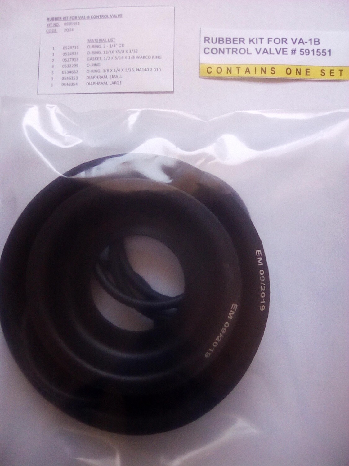 VA1-B rubber valve repair kit 591551