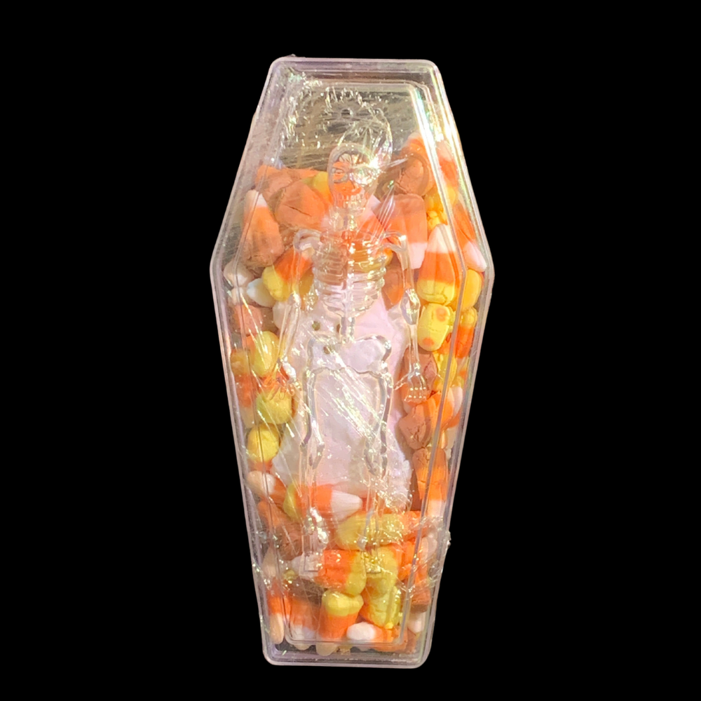 Halloween Coffin Container w/Candy