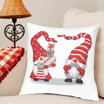 Duftin Christmas Cross Stitch Cushion Cover Duftin Christmas Cross Stitch Cushion Cover