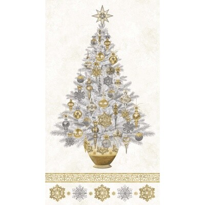 White Christmas Tree Panel