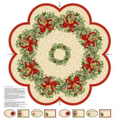 Old Time Christmas Tree Skirt Panel Old Time Christmas Tree Skirt Panel