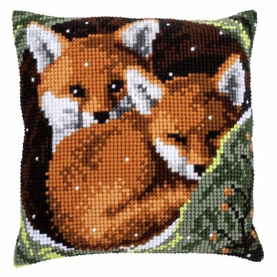 Cross Stitch Kit - Cushion - Foxes