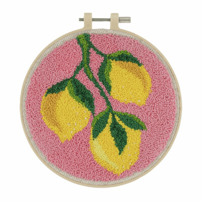 Embroidery Punch Needle Lemons