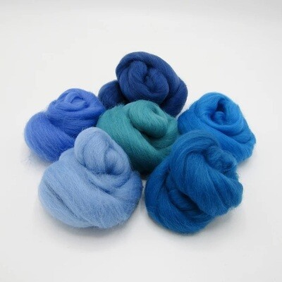 Blue Felting Wool Bundle