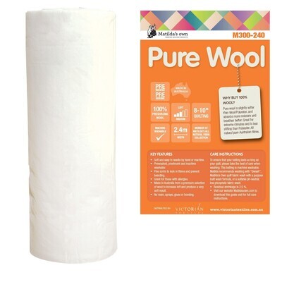 Pure Wool Wadding - Bulk 30m Roll