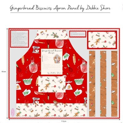 Gingerbread Biscuits Apron Panel