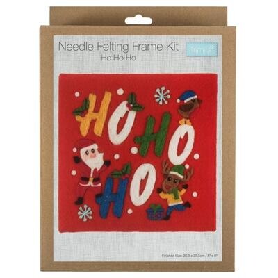 Needle Felt Kit with Frame - Ho Ho Ho