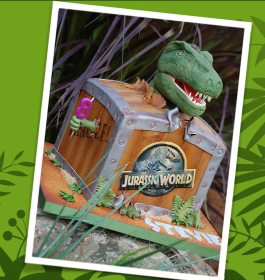 Dino Crate Cake Tutorial  (by Royal Bakery)