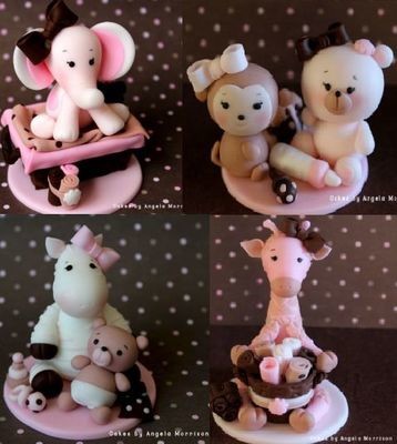 Animal Baby Shower Figures (by Cakes by Angela Morrison)