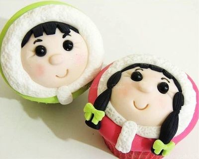 Eskimo Boy and Girl Tutorial (by Shereen's Cakes & Bakes)