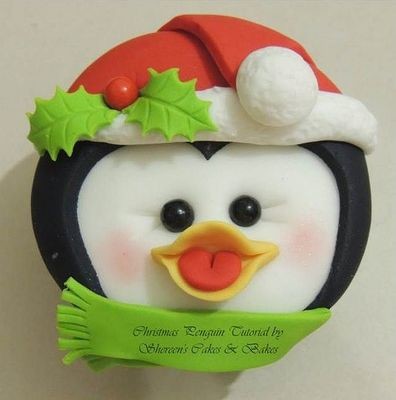 Penguin Cupcake Topper Tutorial (by Shereen's Cakes & Bakes)