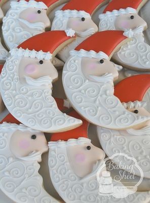Santa Clause Cookie Tutorial (The Baking Sheet)