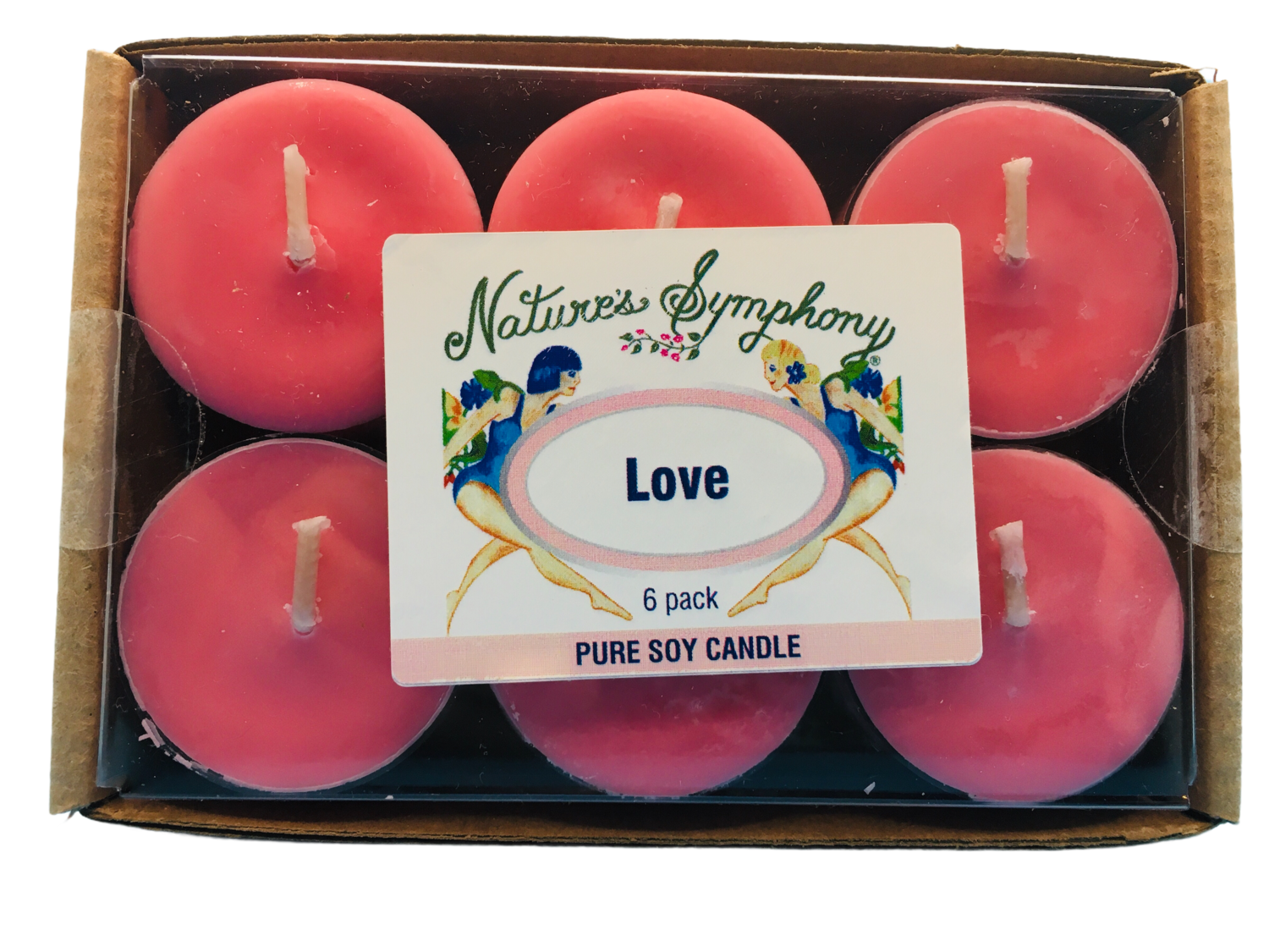 Tea Lights (Love), Pure Soy Candle - 1oz/6 pack