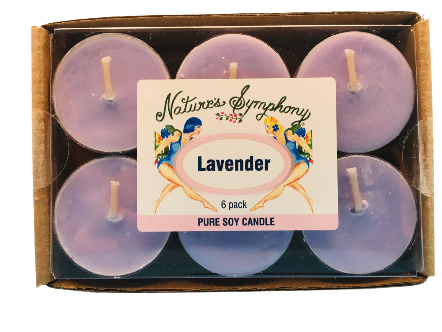 Tea Lights (Lavender), Pure Soy Candle - 1oz/6 pack