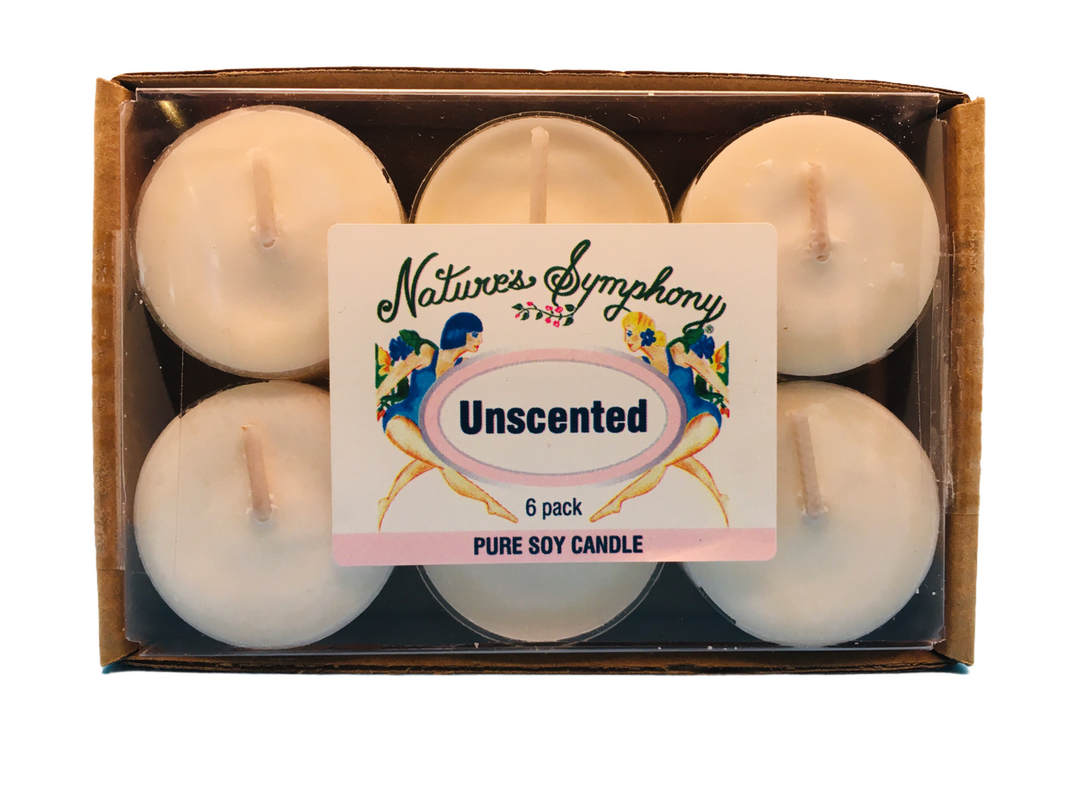 Tea Lights (Unscented), Pure Soy Candle - 1oz/6 pack