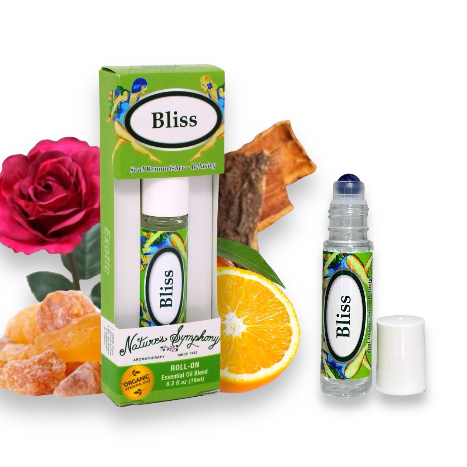 Bliss, Roll-On, Exotic Organic/Wildcrafted Fragrance - 10ml
