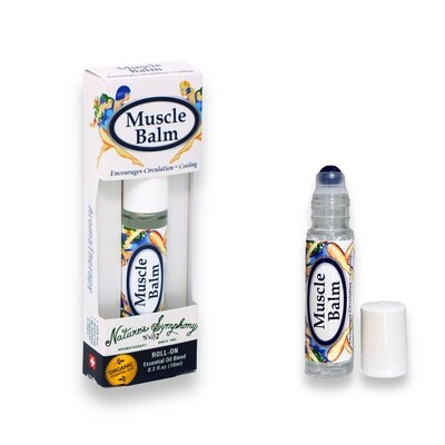 Muscle Balm, Roll-On, Blend Organic/Wildcrafted - 10ml