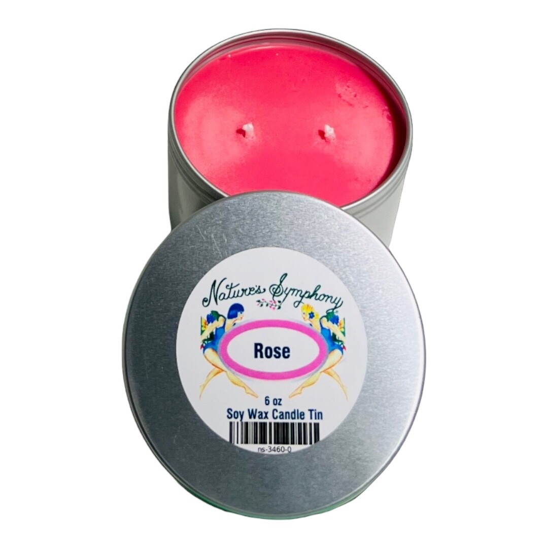Rose Candle 6 oz. Tin